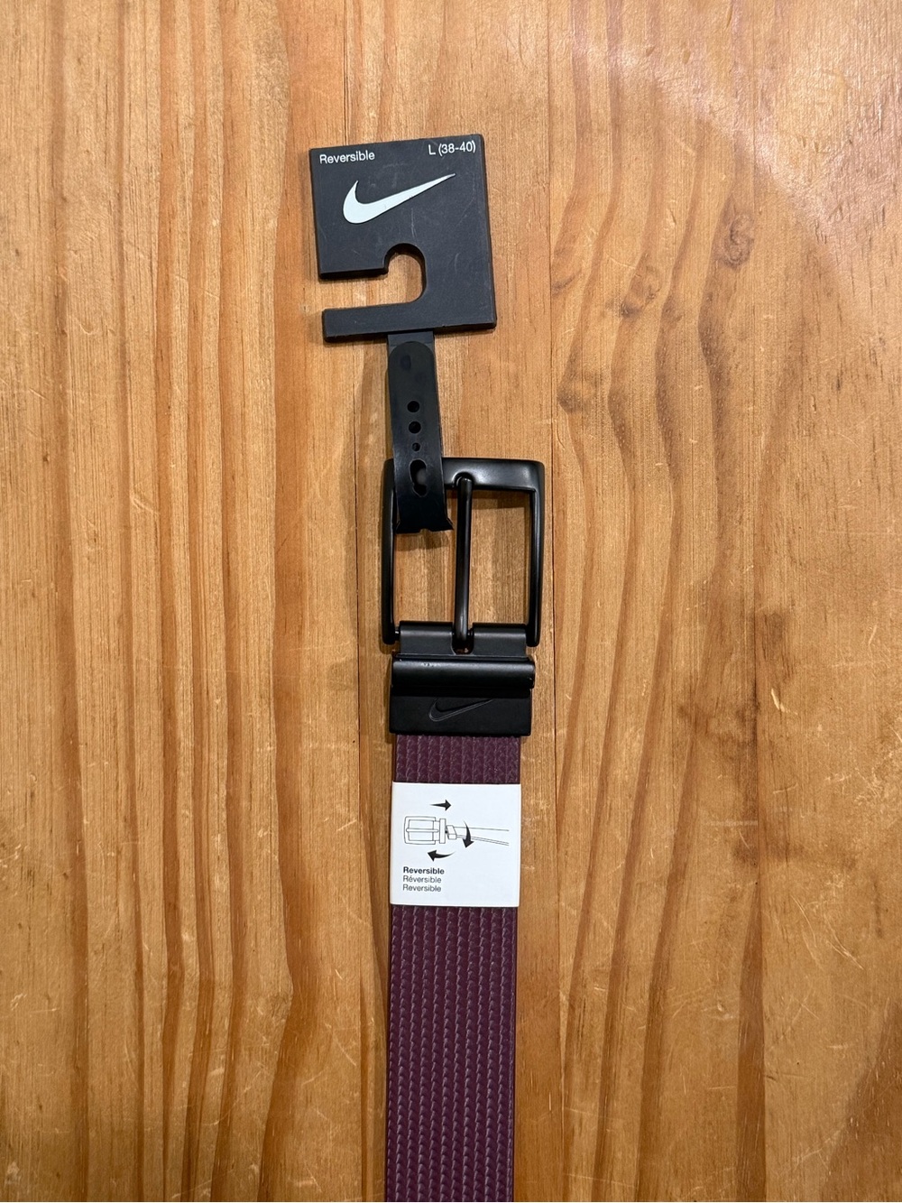 NWT Nike Reversible Synthetic Leather Belt